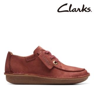 【Clarks】女鞋 Funny Dream 全皮面不對稱縫線3孔設計休閒鞋(CLF73889C)