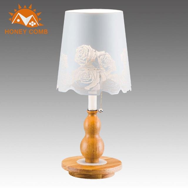 【Honey Comb】典雅花卉鐳雕造型檯燈(BL-51852)