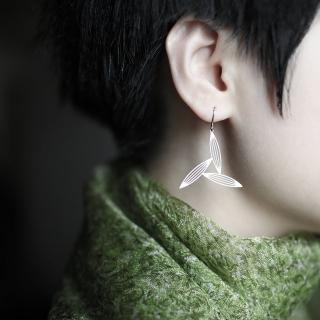 【moorigin】淡竹三葉耳環 S(醫療鋼不過敏 耳環 可改夾式 共三色)