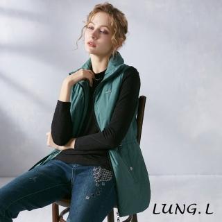 【LUNG.L 林佳樺】LM63D43 綠色長版鋪棉背心(女裝)
