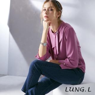 【LUNG.L 林佳樺】LN44A 粉色造型領七分袖上衣(女裝)