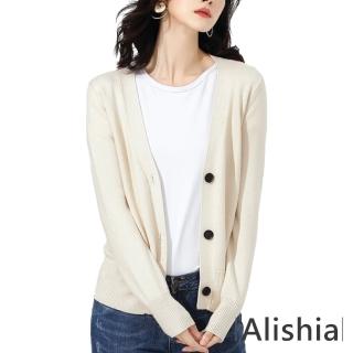 【Alishia】文青日常百搭寬鬆針織外衫 S-2XL(現+預 米 / 藍 / 灰)