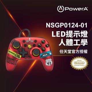 【PowerA】任天堂官方授權 Switch 副廠 Nano有線遊戲手把(NSGP0124-01-瑪利歐-賽車紅)