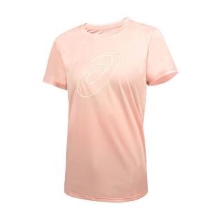 【asics 亞瑟士】女短袖T恤-休閒 上衣 運動 淺粉螢光綠(2012C962-700)