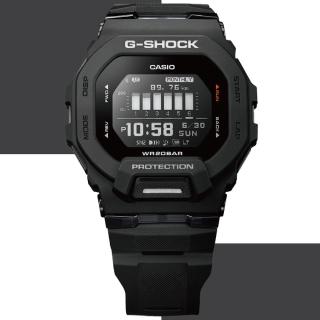 【CASIO 卡西歐】G-SHOCK 藍牙連線方形運動腕錶 母親節 禮物(GBD-200-1)