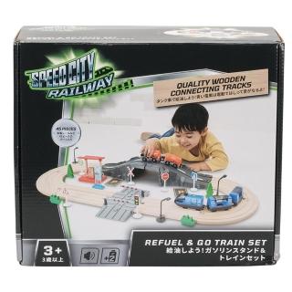 【ToysRUs 玩具反斗城】Speed City Railway極速城市 木製電動火車-加油站