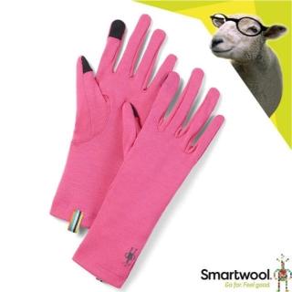 【SmartWool】100%美麗諾羊毛手套.可觸控保暖手套(SW018132-L89 桃紅)