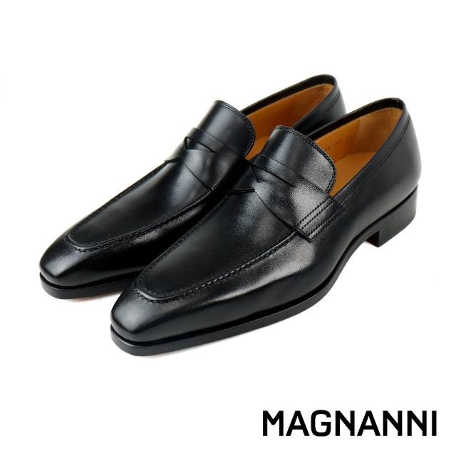 【MAGNANNI】西班牙質感便士樂福鞋 黑色(24572-BL)