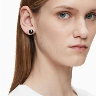 【Calvin Klein 凱文克萊】Empower系列鋼色+黑色耳環(ck耳環)