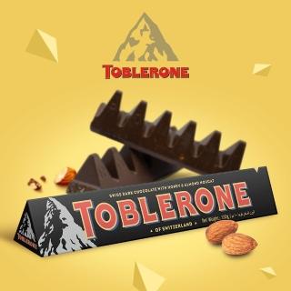 【TOBLERONE】瑞士三角黑巧克力含蜂蜜及奶油杏仁(100g)