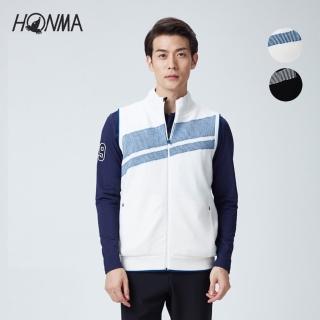 【HONMA 本間高爾夫】男款羊毛保暖背心 日本高爾夫專業品牌(S~XXL 白色、黑色任選HMFQ323R503)