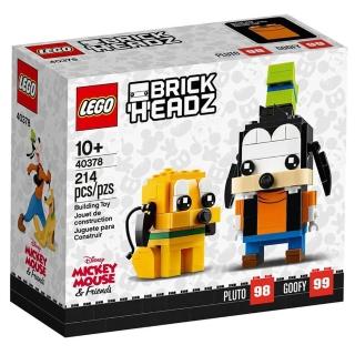 【LEGO 樂高】Brickheadz 40378 高飛&布魯托(大頭系列)