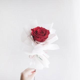 【小巷愛樂芬 花草舖】紅色_XL單朵永生玫瑰(永生花/花束/生日/乾燥花束)