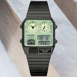 【CITIZEN 星辰】Chronograph系列 夜光型者 型男必備 80年代復刻電子計時腕錶 母親節 禮物(JG2147-85X)