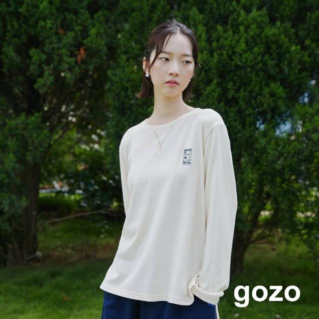 【gozo】age test復古微落肩長袖T恤(兩色)