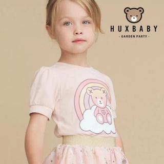 【HUXBABY】粉紅雲彩小熊有機棉短袖上衣(TM2310-240-A)
