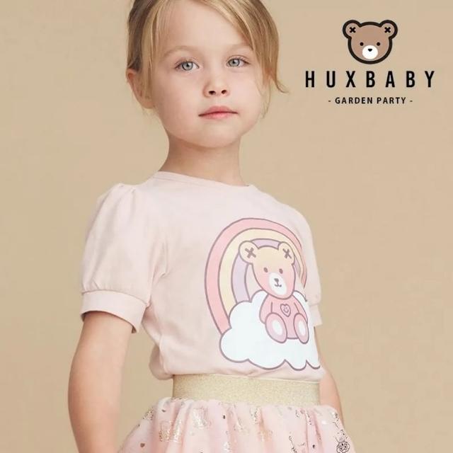 【HUXBABY】粉紅雲彩小熊有機棉短袖上衣(TM2310-240-A)