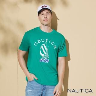 【NAUTICA】聯名款帆船圖騰短袖T恤(綠)