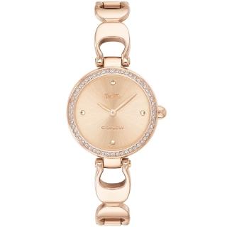 【COACH】官方授權經銷商 淨雅時尚晶鑽手錶-玫瑰金/26mm 母親節 禮物(14503172)