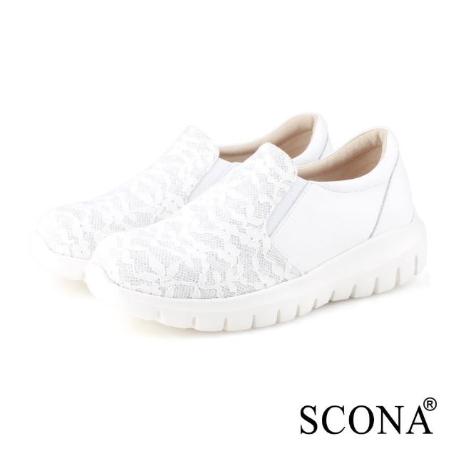 【SCONA 蘇格南】輕量樂活舒適休閒鞋(白色 7397-2)