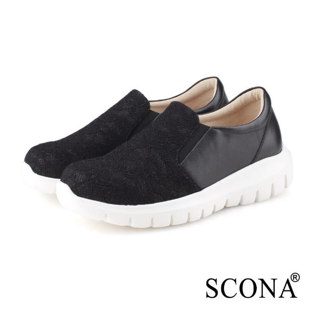【SCONA 蘇格南】輕量樂活舒適休閒鞋(黑色 7397-1)