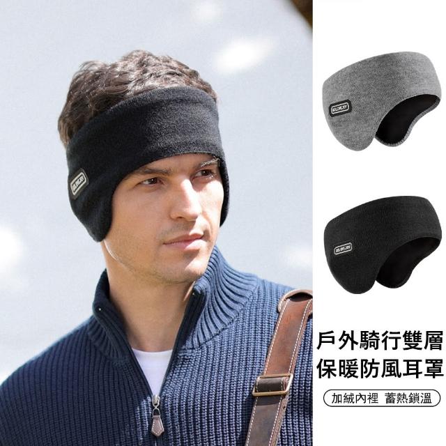 【Kyhome】冬季戶外雙層保暖防風耳罩 頭戴式護耳 運動/騎行/登山