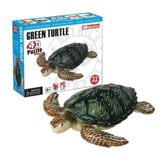 【4D MASTER】立體拼組模型-綠蠵龜-盒裝(672303)