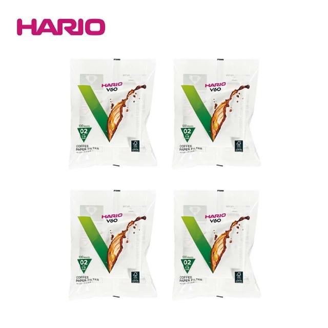 【HARIO】V60 02錐形濾紙100入x4包(2色可選)