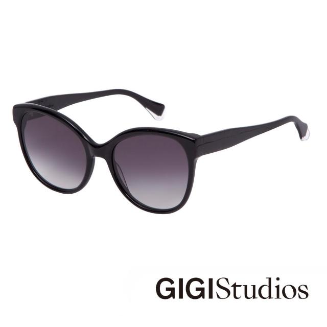 【GIGI Studios】歐式 復古貓眼經典款太陽眼鏡(黑 - ALEXA-6591/1)