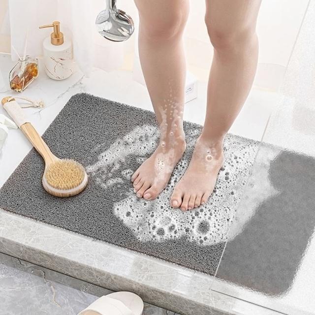 【JEN】浴室防滑絲圈地墊腳墊40*80cm(灰色)