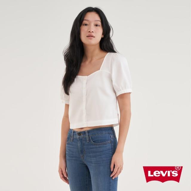 【LEVIS 官方旗艦】女款 合身短版方領襯衫上衣 熱賣單品 85388-0012