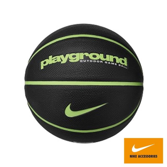 【NIKE 耐吉】籃球 運動 7號球 EVERYDAY PLAYGROUND 8P GRAPHIC 黑綠 N100437106007