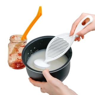 【日本INOMATA】洗米瀝水器+矽膠刮刀(2件特惠組)