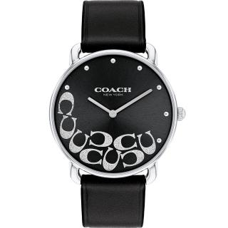【COACH】Elliot 金屬光C字皮帶女錶(CO14504336)