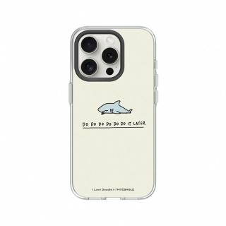 【RHINOSHIELD 犀牛盾】iPhone 15系列 Clear MagSafe兼容 磁吸透明手機殼/鯊魚(I Love Doodle)