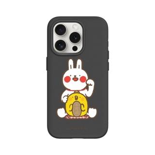 【RHINOSHIELD 犀牛盾】iPhone 15/Plus/Pro/Max SolidSuit MagSafe兼容 磁吸手機殼/招財(懶散兔與啾先生)