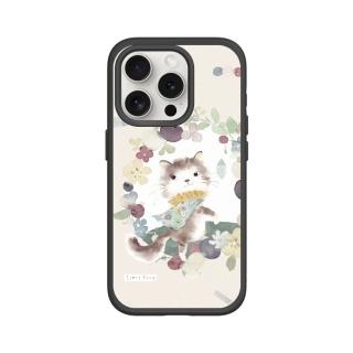 【RHINOSHIELD 犀牛盾】iPhone 15/Plus/Pro/Max SolidSuit MagSafe兼容 磁吸手機殼/跟我走貓咪(涼丰系列)