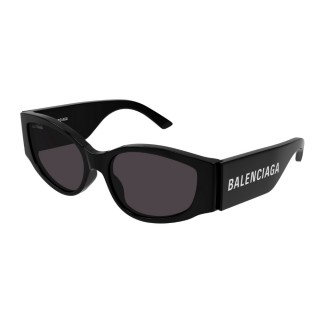 【Balenciaga 巴黎世家】潮流粗版膠框太陽眼鏡(BB0258S-007 BALENCIAGA LOGO)