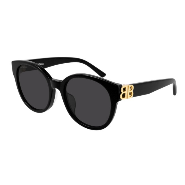 【Balenciaga 巴黎世家】金色LOGO膠框太陽眼鏡(BB0134SA-001 雙B LOGO)