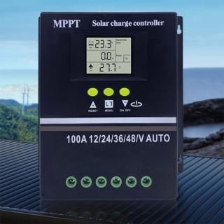【SOLAR POWER】MPPT太陽能控制器12V/24V/36V/48V蓄電池自我調整太陽能板發電控制器-100A