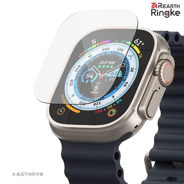 【Ringke】Apple Watch Ultra 49mm Tempered Glass 鋼化玻璃螢幕保護貼 4入(Rearth 保貼)