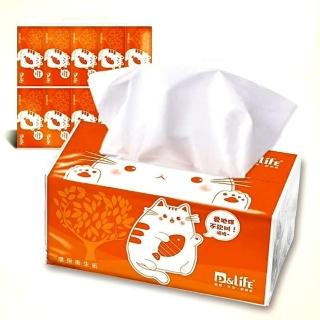 【Ainmax 艾買氏】台灣製造 小胖貓衛生紙 抽取式衛生紙(100抽 10包 再送10入馬桶可溶性坐墊紙)