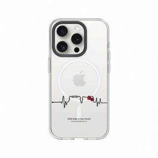 【RHINOSHIELD 犀牛盾】iPhone 15系列 Clear MagSafe兼容 磁吸透明手機殼/撲通撲通(Hello Kitty)