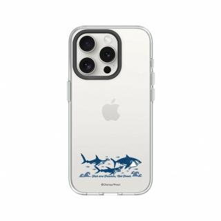 【RHINOSHIELD 犀牛盾】iPhone 15/Plus/15 Pro/Max Clear透明防摔手機殼/海底總動員-吃素的鯊魚(迪士尼)