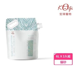 【Kogi Pet宏瑋】天然仿礦型豆腐砂6L/2.5kg*3包(貓砂)