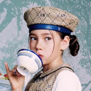 【MLB】童裝 貝蕾帽 童帽 MONOGRAM系列 紐約洋基隊(7AHTMD53N-50BGS)