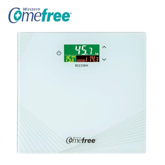 【Comefree】BMI強化玻璃電子體重計BI25WH(純淨白)