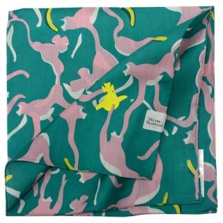 【Vivienne Westwood】抽象塗鴉風格純棉帕領巾(鑽石綠)