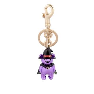 【COACH】萬聖節巫師熊熊造型吊飾/鑰匙圈(紫色)