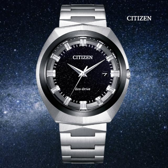 【CITIZEN 星辰】GENTS 無際星輝限定款 流線設計 光動能不鏽鋼腕錶-銀42.5mm(BN1014-55E)